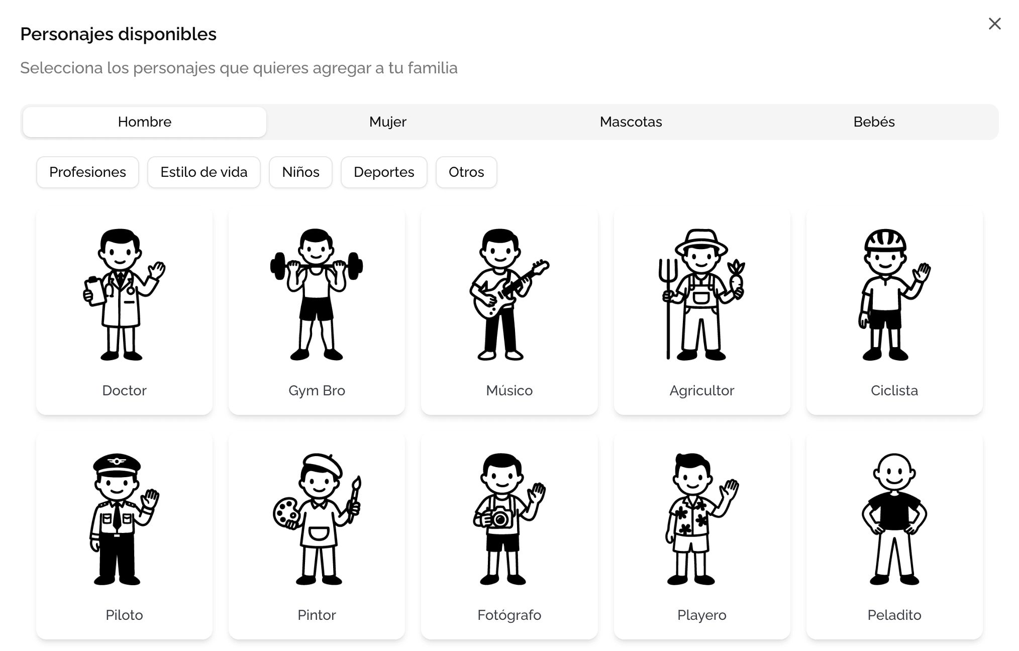 Selección de personajes